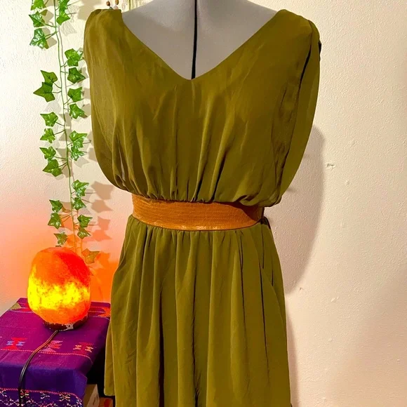 charlotte russe green dress Zapakasa Women Sage Green A-Line Bridesmaid Dress Satin Spaghetti Straps  Long Wedding Guest Dress main image 0